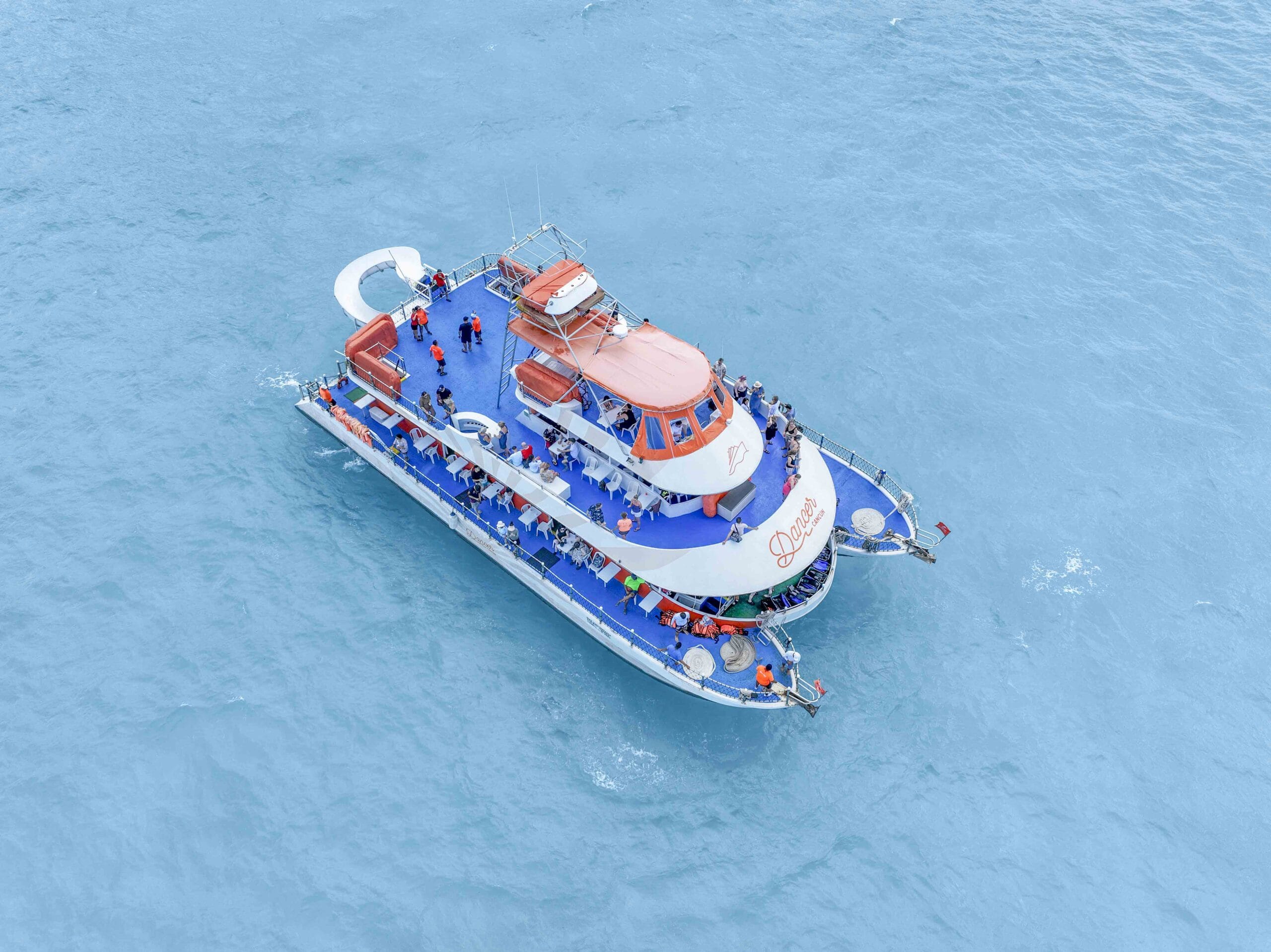 Aerial view of Dancer Catamaran charter